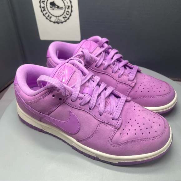 Nike Dunk Low PRM MF Rush Fuchsia DV7415-500 Women Size 6 Preowned Rare - Picture 12 of 14